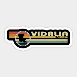 Vidalia Louisiana vintage 1980s style Sticker